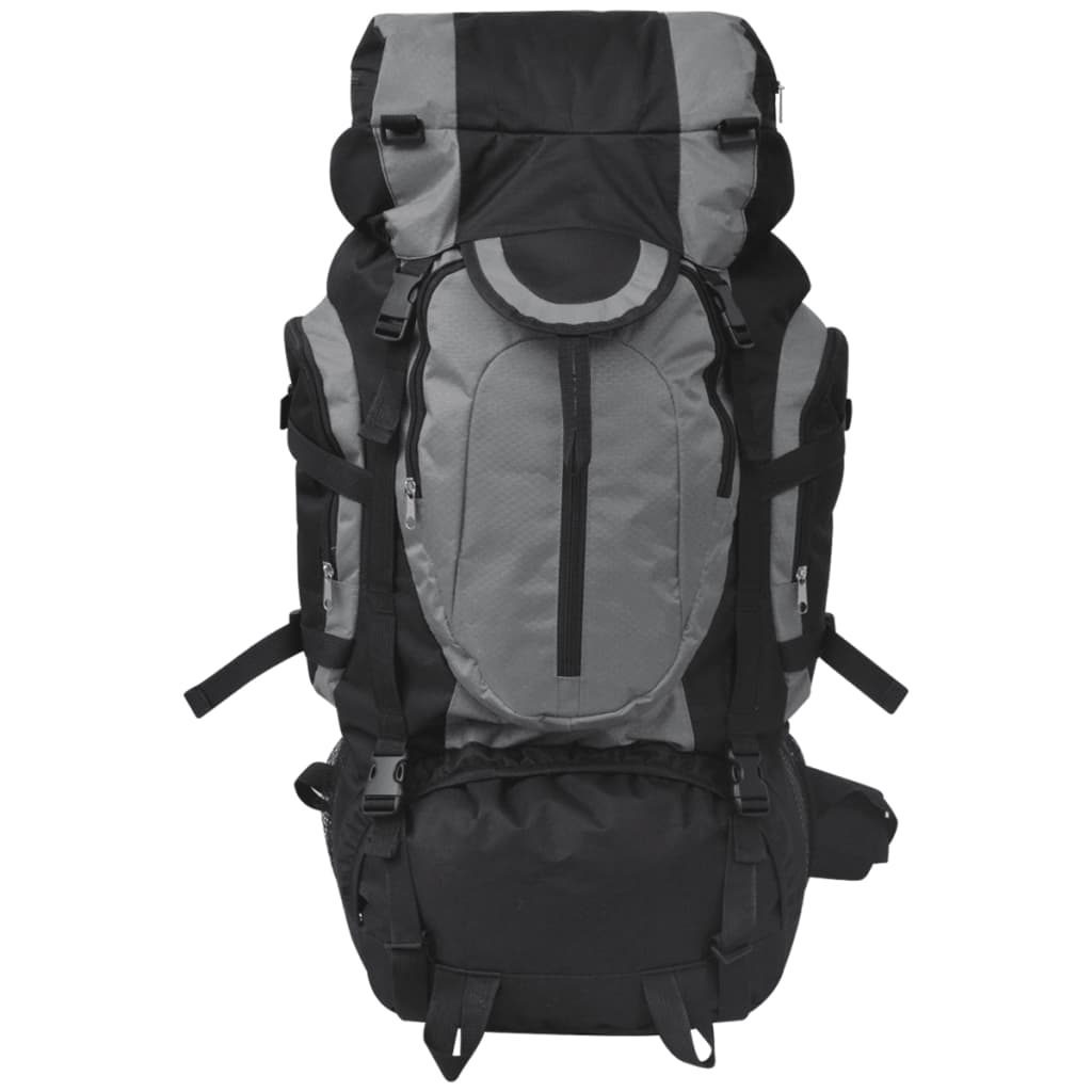 vidaXL Hiking Backpack XXL 75 L Black and Grey