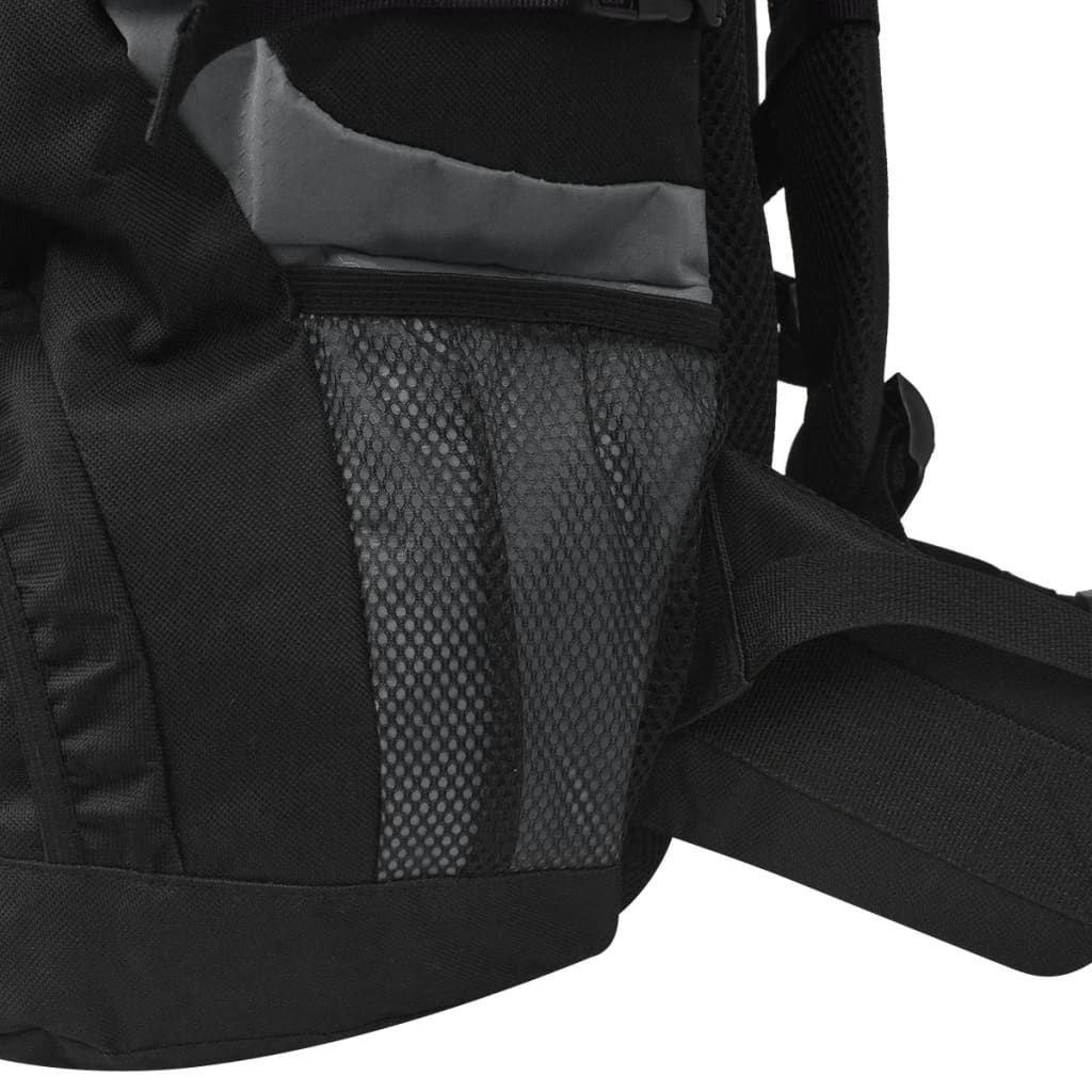 vidaXL Hiking Backpack XXL 75 L Black and Grey