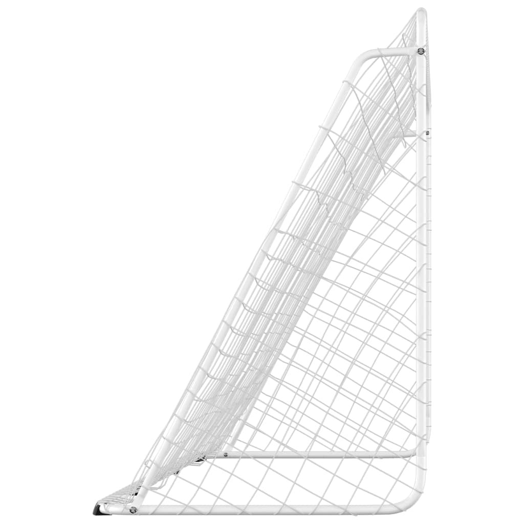 vidaXL Football Goal with Net White 366x122x182 cm Steel