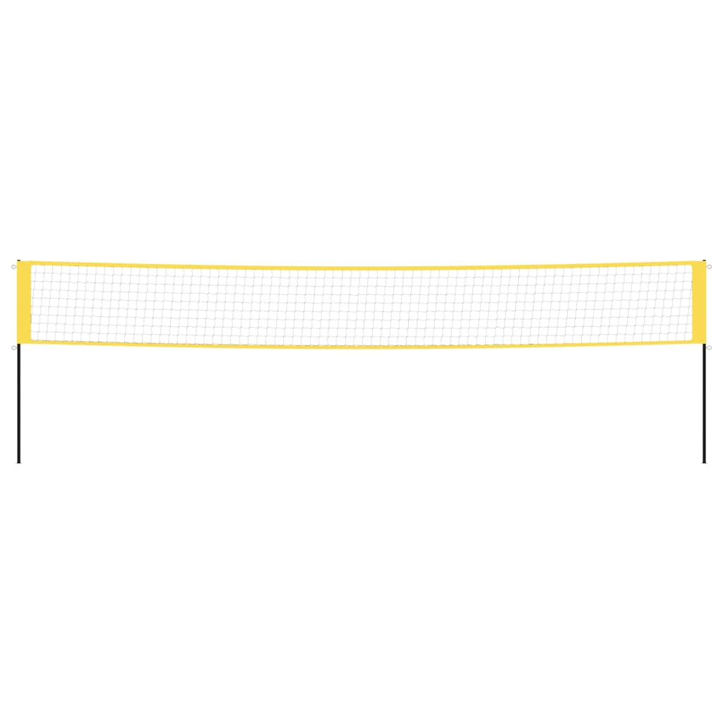 vidaXL Badminton Net Yellow and Black 600x155 cm PE Fabric