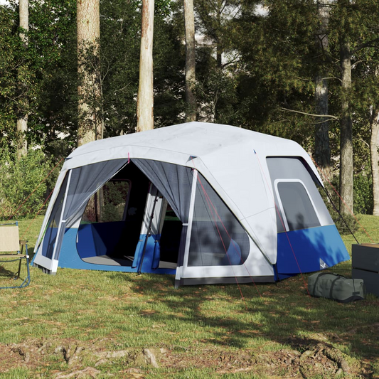 vidaXL Family Tent with LED 10-Person Light Green Quick Release