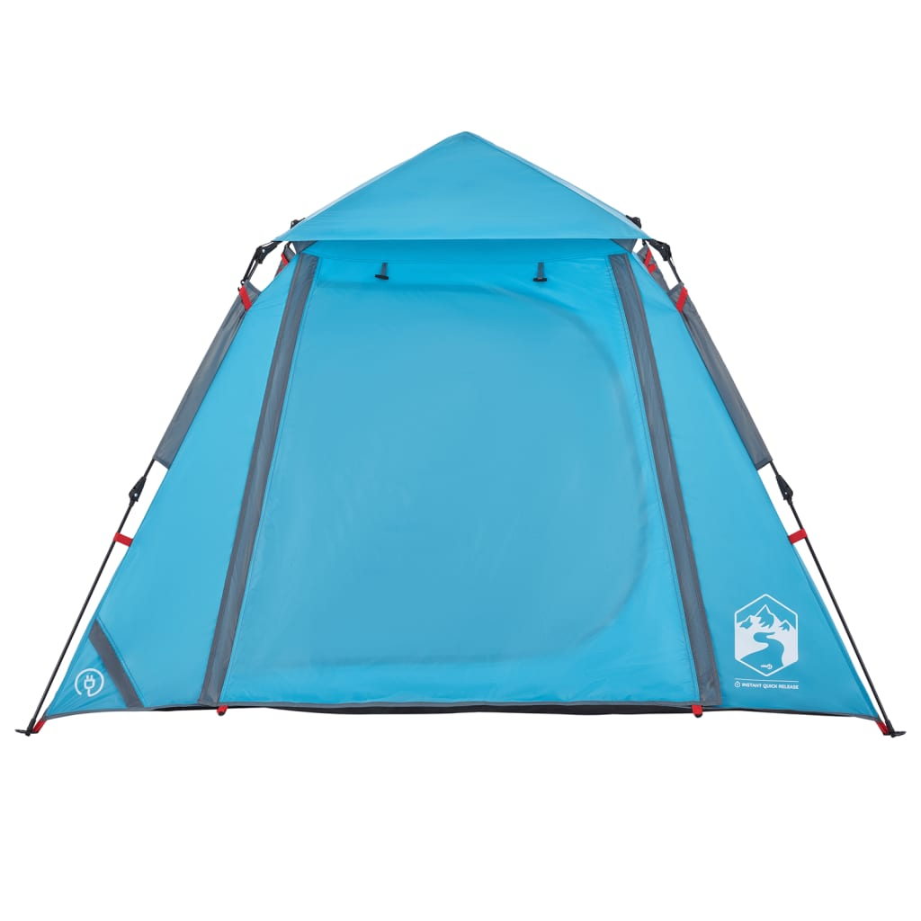 vidaXL Camping Tent Dome 4-Person Blue Quick Release